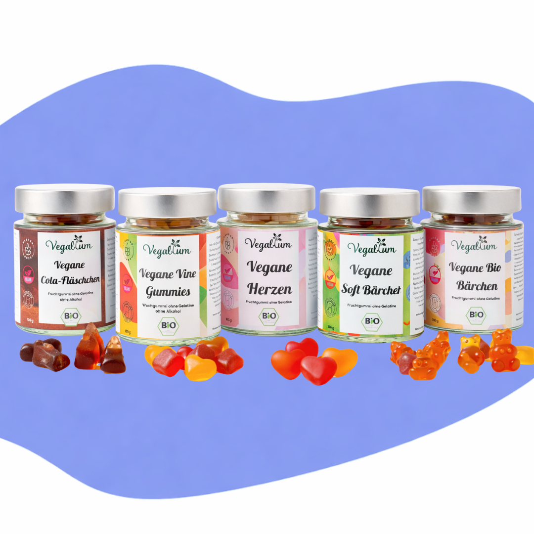 Vegablum Süße Vielfalt 5er Set // Veganes Fruchtgummi bio, vegan 5x100 g Fruchtgummi ohne Gelatine 500g