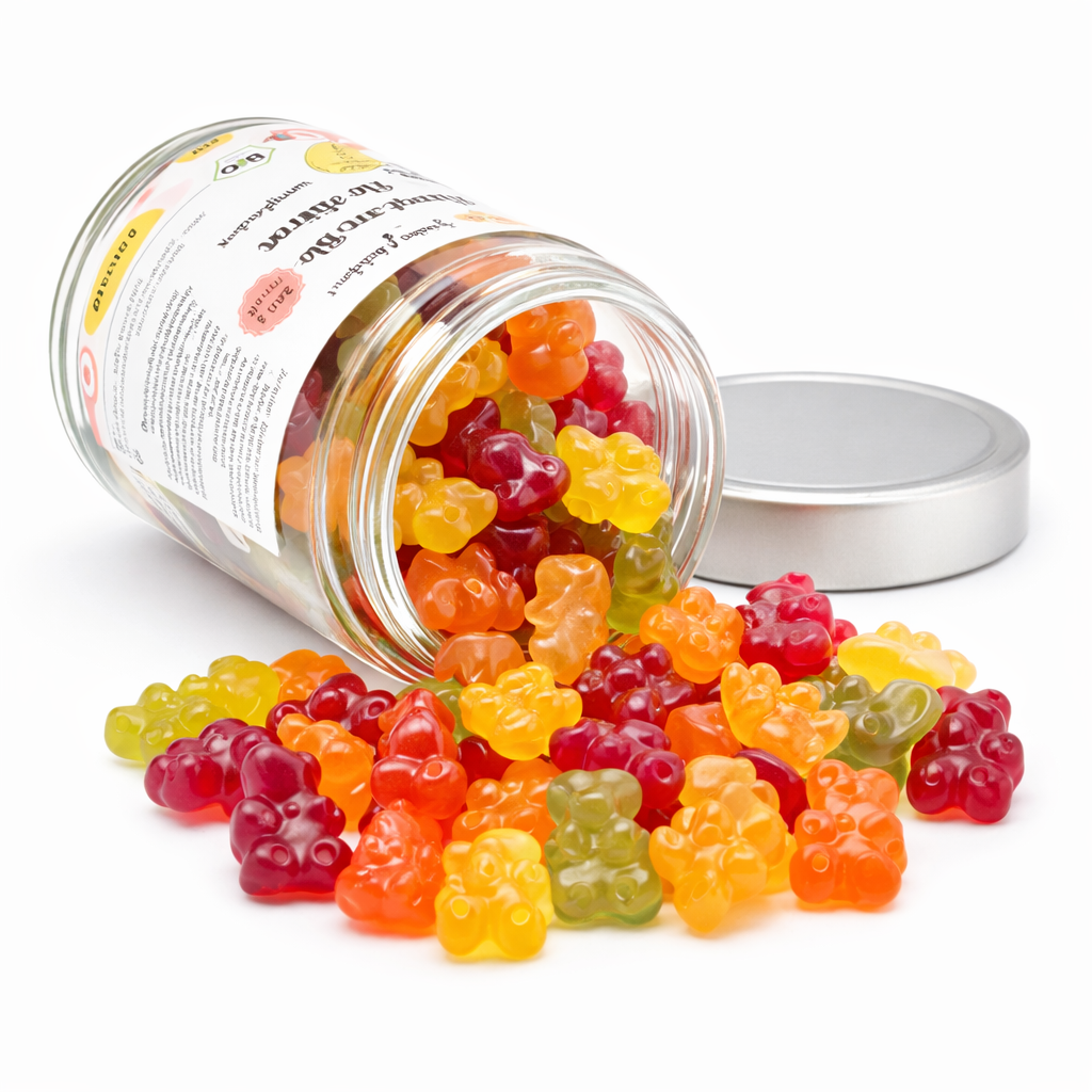 Vegane Bio Bärchen im XL Glas bio, vegan 280g Fruchtgummi ohne Gelatine