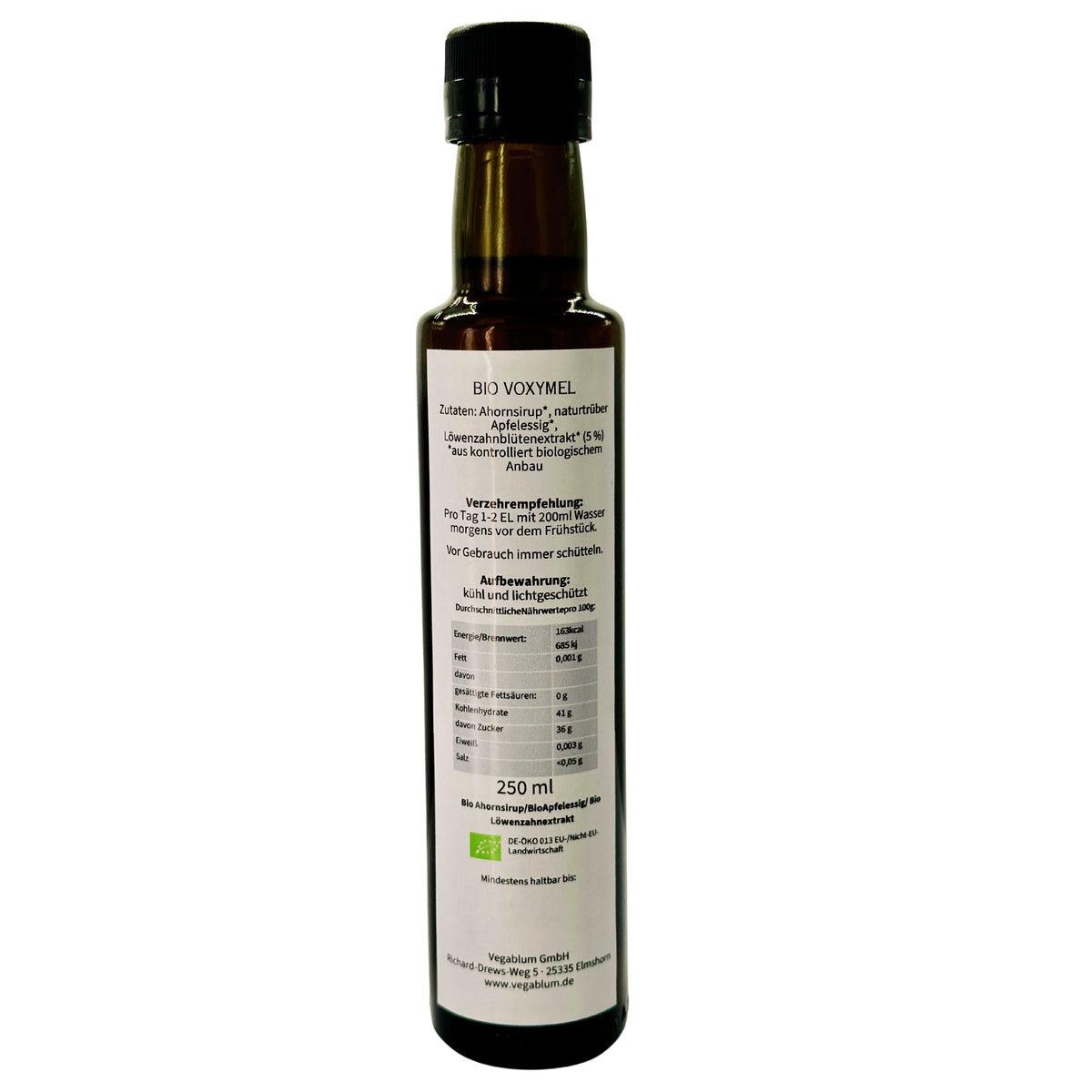 Bio Voxymel Löwenzahn, veganes Oxymel mit Ahornsirup