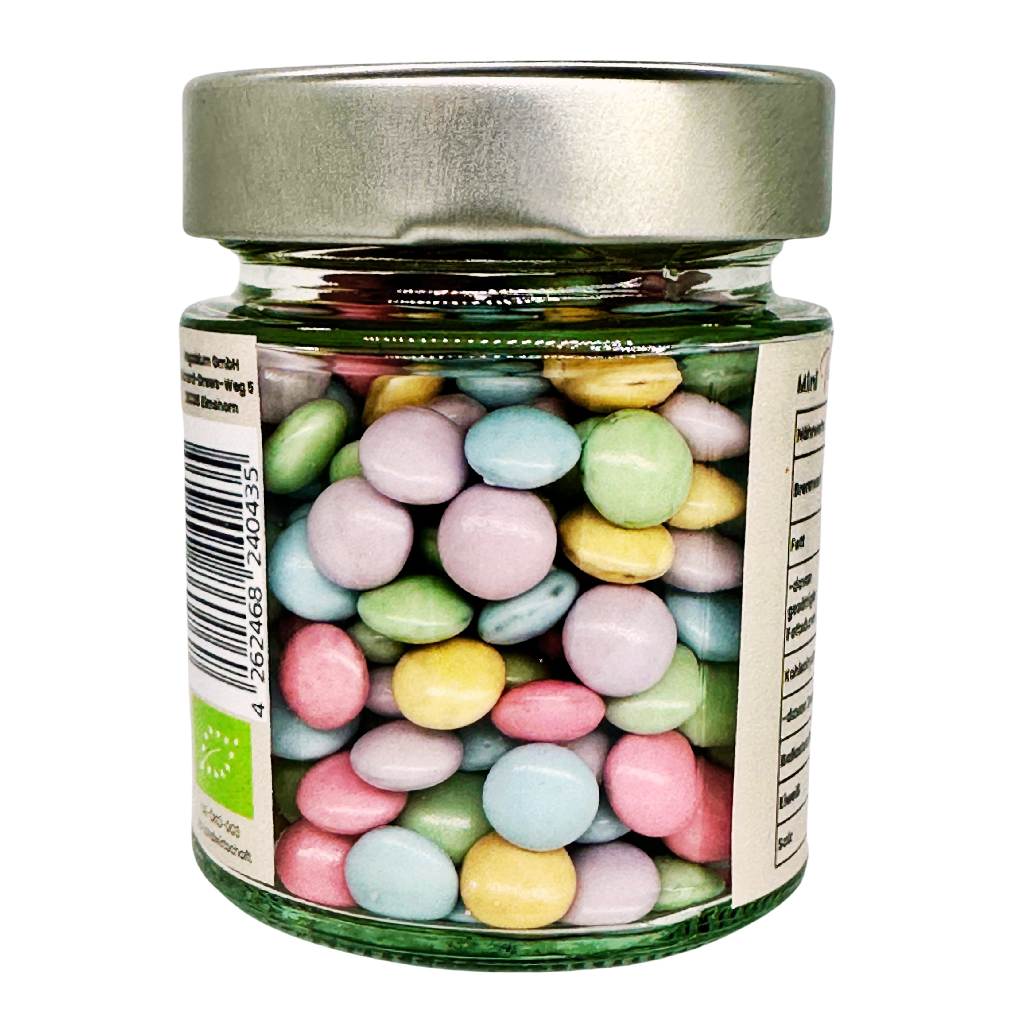 3er Set MINI Vlinsen - Schoko im Glas bio,vegan 3 x 100g MINI Schokolinsen 300g