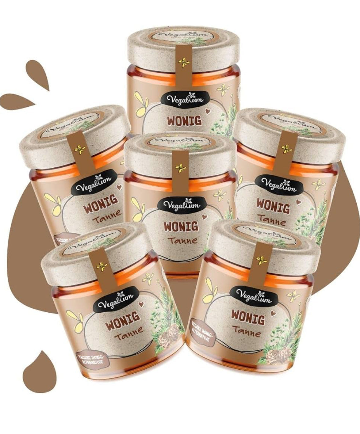 6er Pack Wonig Tanne bio, 6 x 225g vegane Honig-Alternative