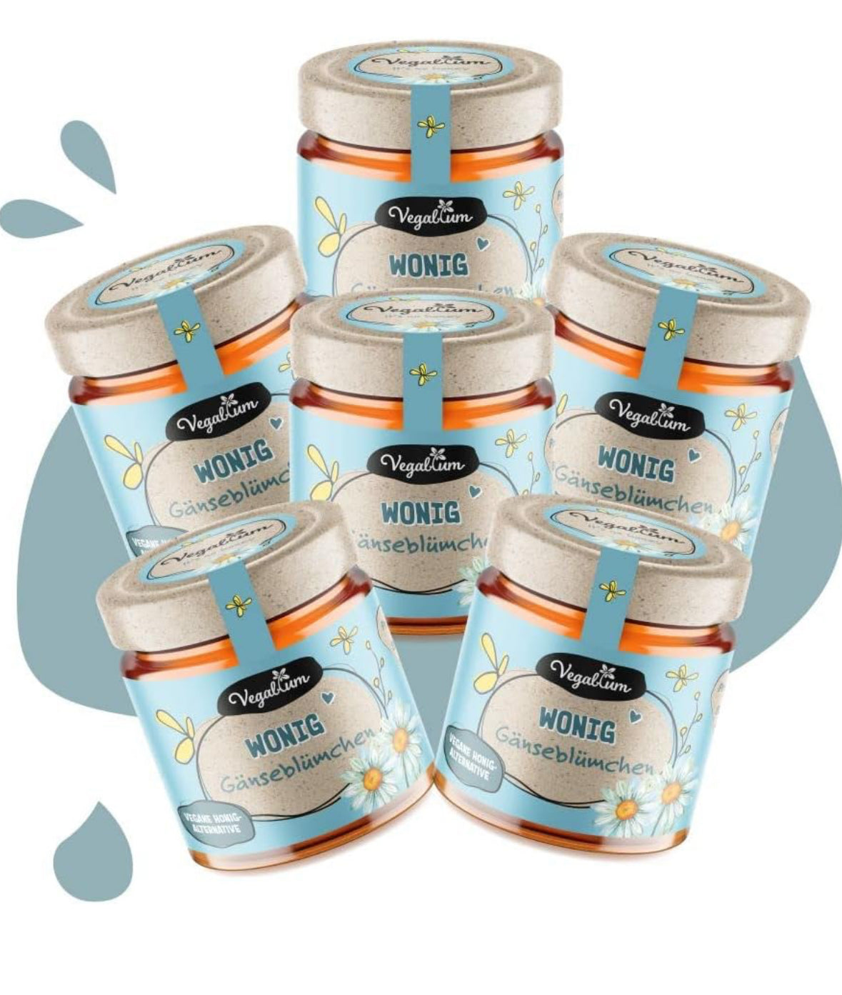 6er Pack Wonig Gänseblümchen bio, 6 x 225g vegane Honig-Alternative