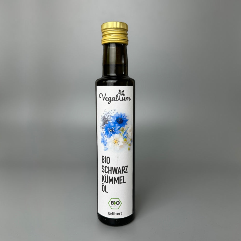 Bio Schwarzkümmelöl - gefiltert, 250 ml - THYMOCHINON 1.600 mg je Flasche