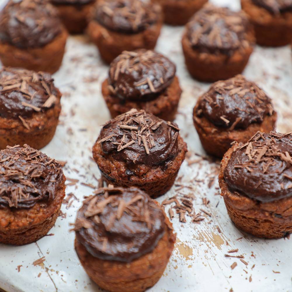 Vegane Muffins mit Tapi Dream Kakao fructosearme Honig-Alternative