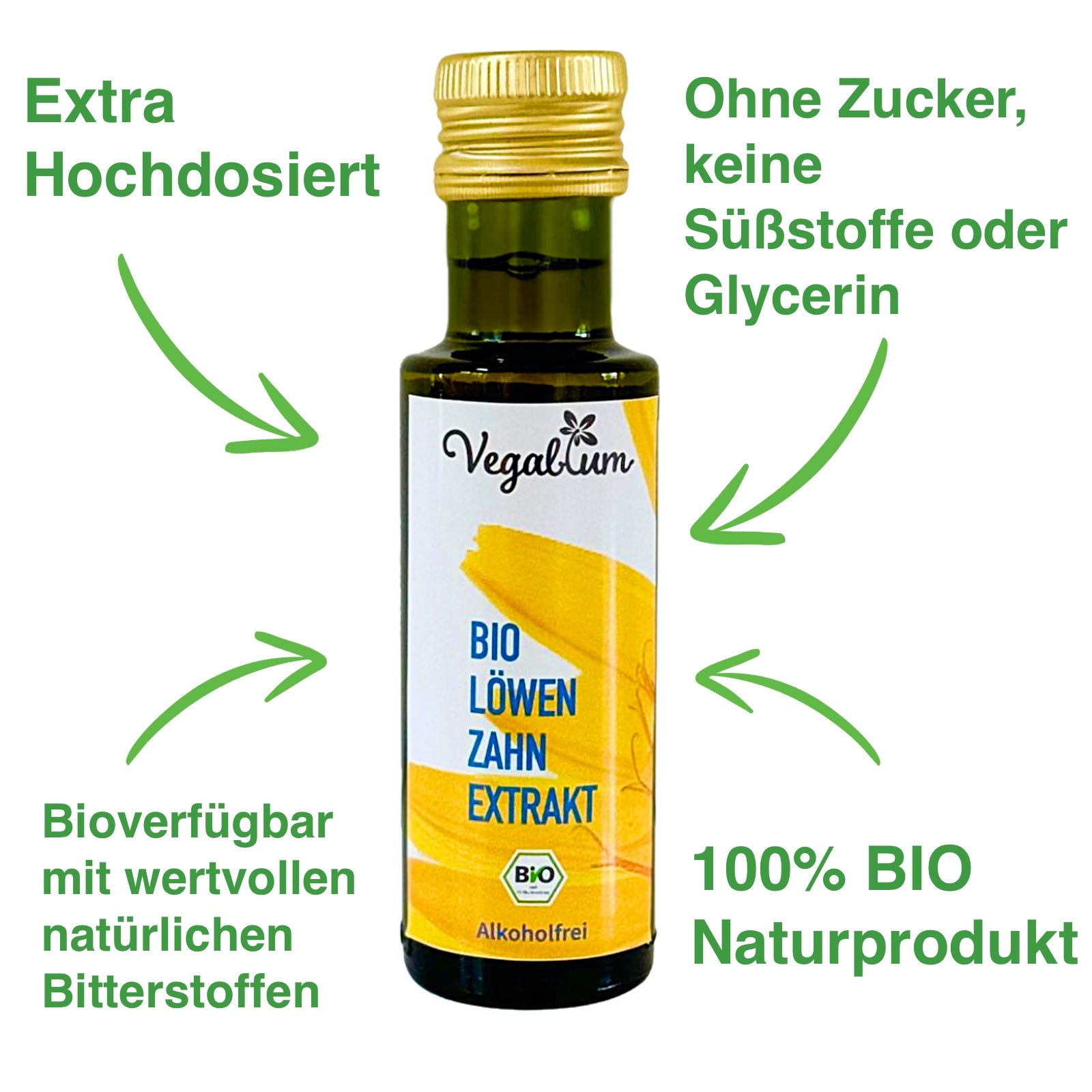 Bio Löwenzahn Extrakt 250 ml - Vegan -ohne Zusätze Alkoholfrei