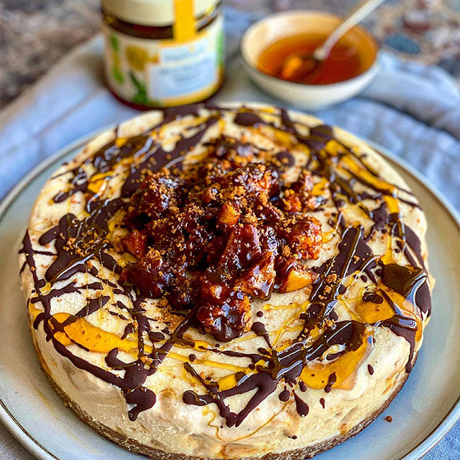 Rezept - Honigwaben-Eis-Kuchen mit veganer Honig-Alternative Wonig