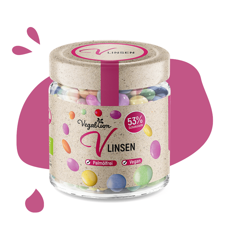 Vlinsen Schoko, vegane Schokolinsen, palmölfrei