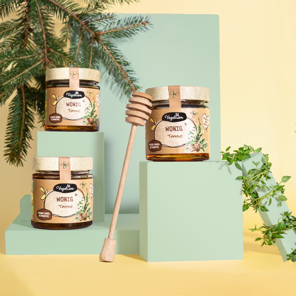 3er Pack Wonig Tanne bio, 3x 225g vegane Honig-Alternative