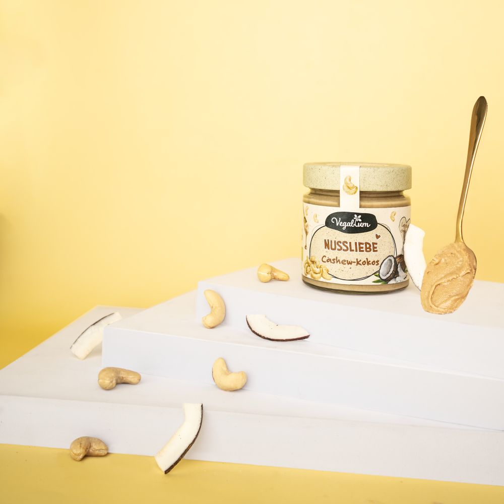 Nussliebe, Nusscreme mit Cashew-Kokos vegan, bio, palmölfrei