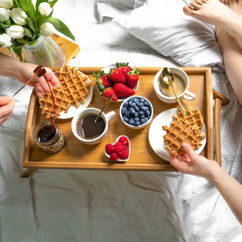 Belgische Waffeln mit Sojadrink und Tapi Dream Kakao - Fructosearmer und veganer Genuss für alle