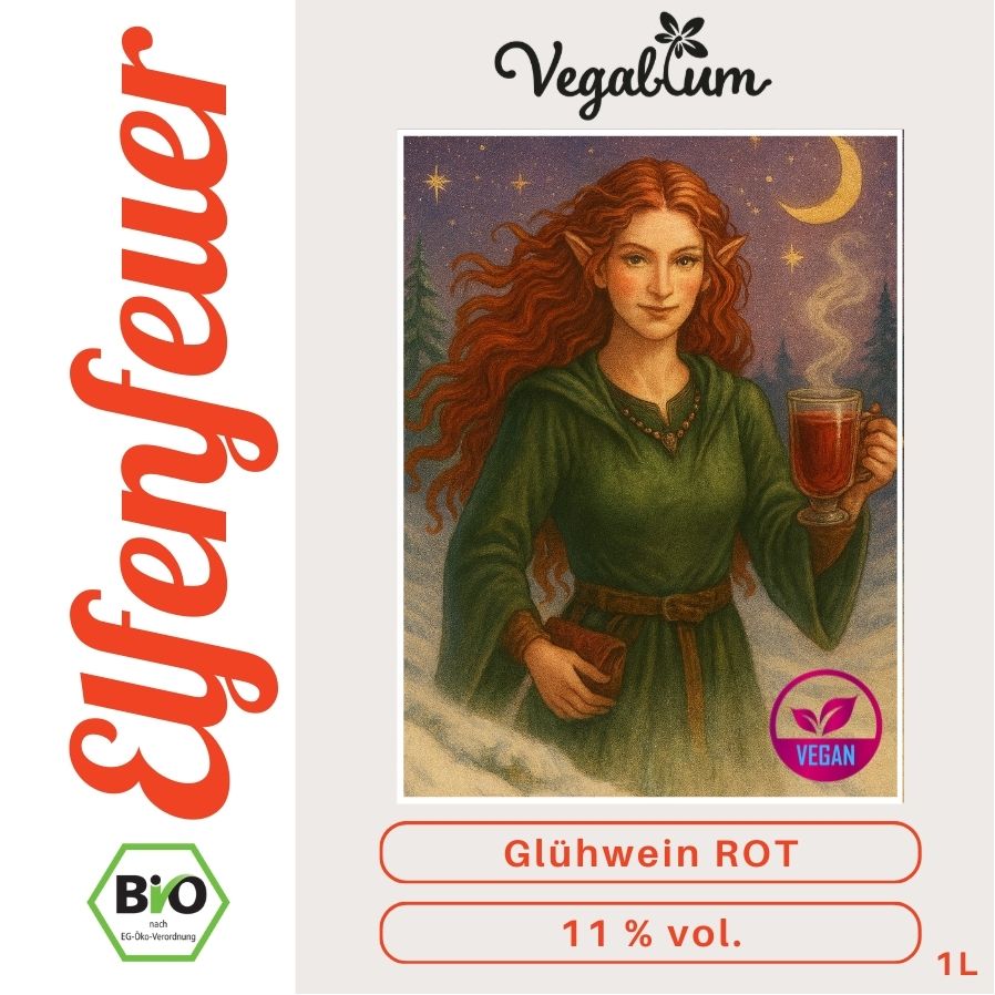 Elfenfeuer ROT bio, 1 l 11 % vol. Glühwein rot