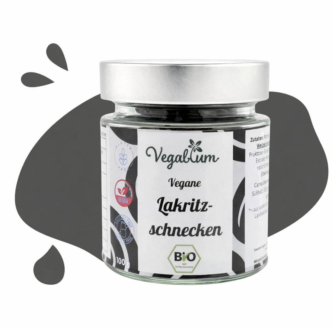 Vegane Lakritzschnecken im Glas bio, 100 g