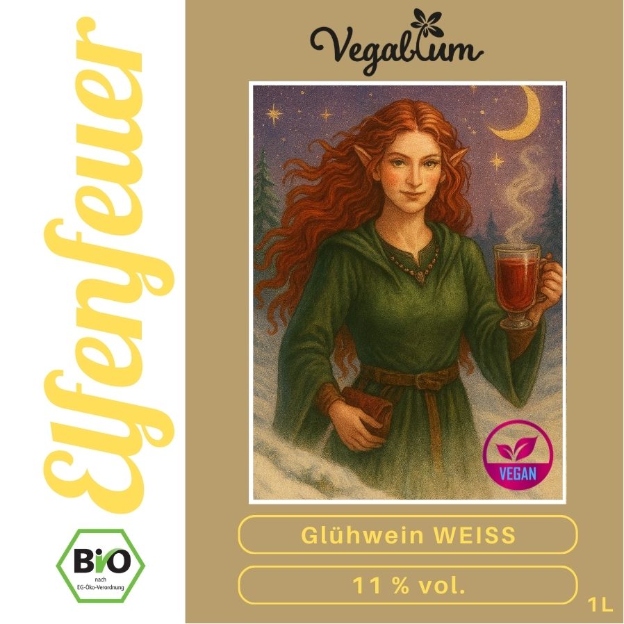 Elfenfeuer Weiss bio, 1 l 11 % vol. Glühwein weiss