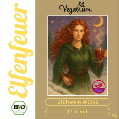 Elfenfeuer Weiss bio, 1 l 11 % vol. Glühwein weiss