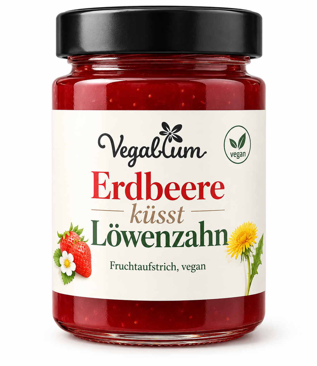 Erdbeere küsst Löwenzahn, Fruchtaufstrich, vegan, 200 g