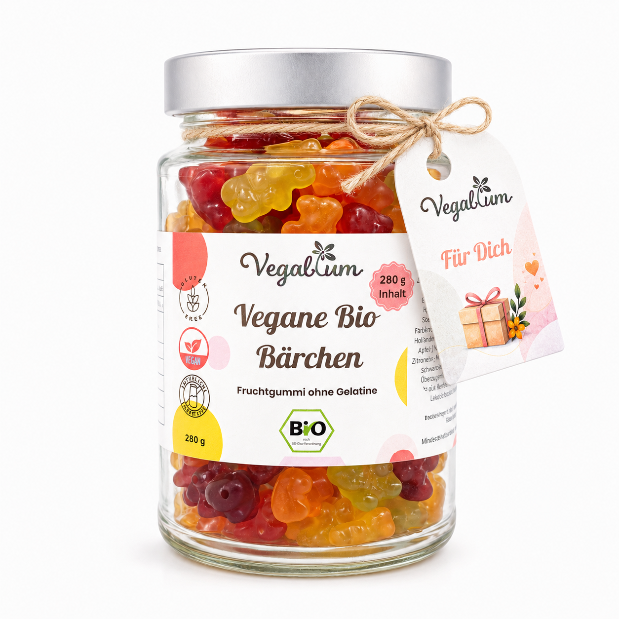 Vegane Bio Bärchen im XL Glas, 280 g