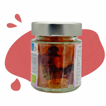 Vegane Bio Bärchen im Glas bio, vegan 100g Fruchtgummi ohne Gelatine