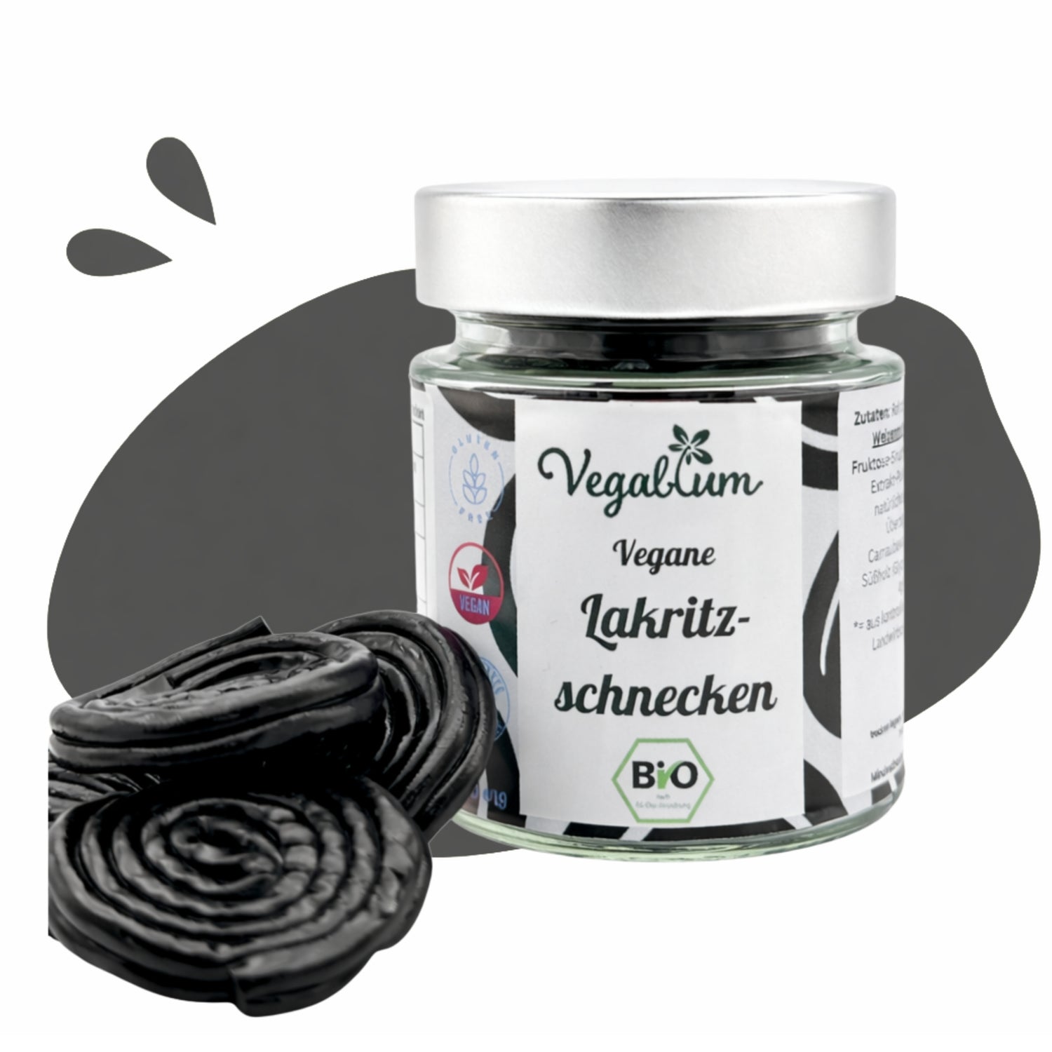 Vegane Lakritzschnecken im Glas bio, 100 g