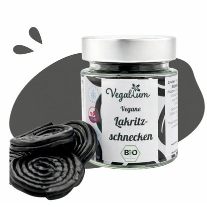 Vegane Lakritzschnecken im Glas bio, 100 g
