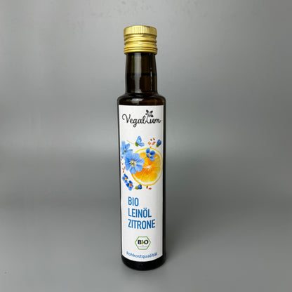 Bio Leinöl mit Zitrone, 250 ml