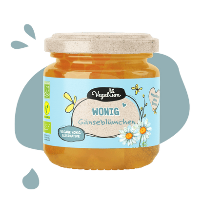 Veganer Honig aus Gänseblümchen, bio ohne Aromen, nur aus reinen Pflanzenextrakten