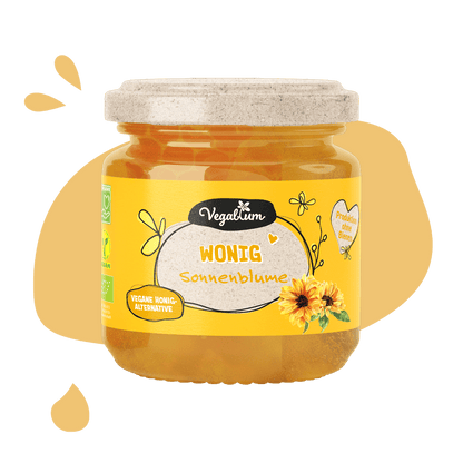 Aromatisch nach Sonnenblume schmeckt diese vegane Honig-Alternative. Zum Kochen, Backen und Süßen geeignet.