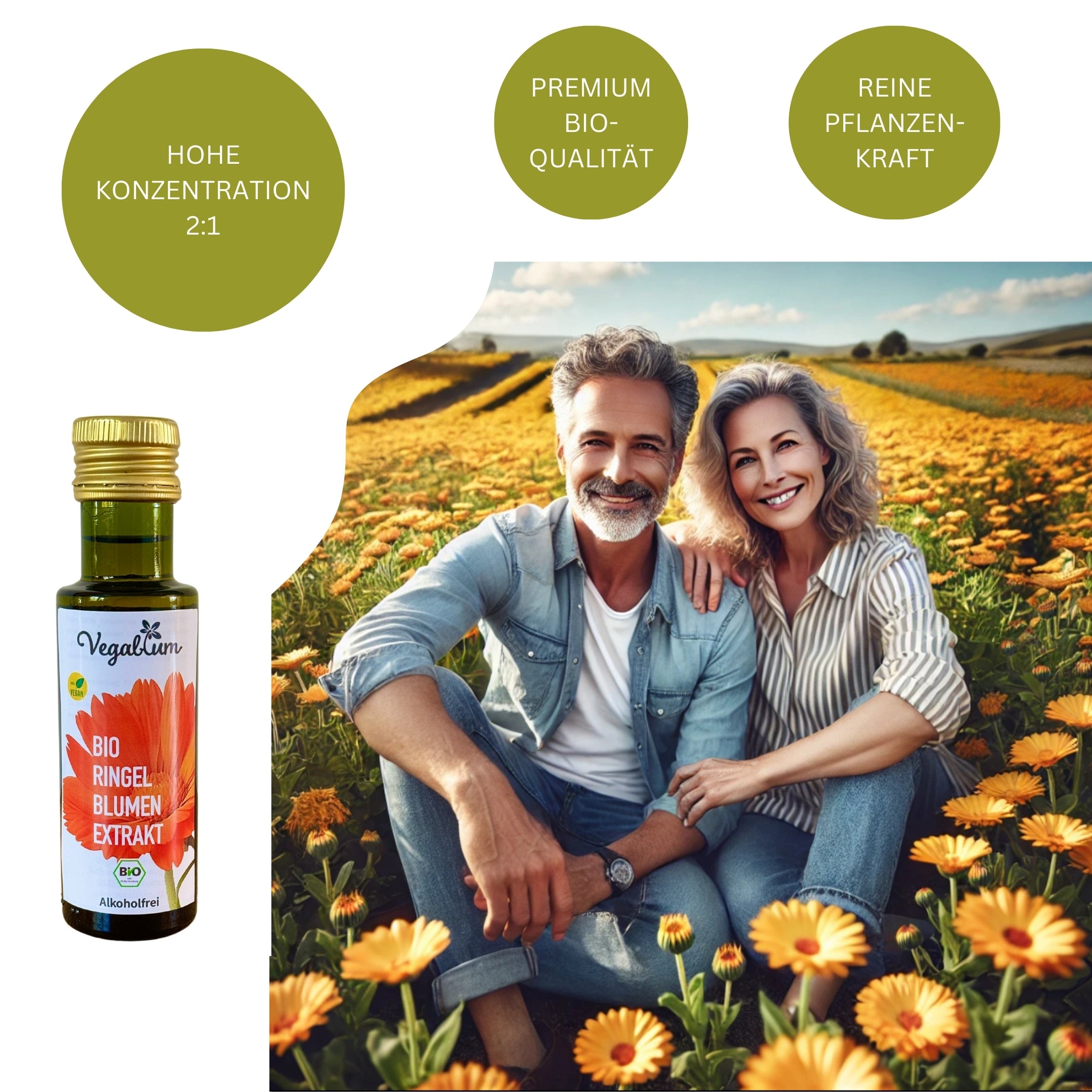 Bio Ringelblumen Extrakt 100 ml - Vegan -ohne Zusätze Alkoholfrei