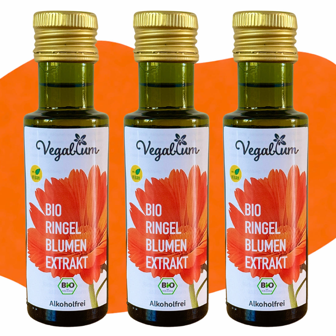 Bio Ringelblumen Extrakt 3x 100 ml - Vegan -ohne Zusätze Alkoholfrei 300 ml