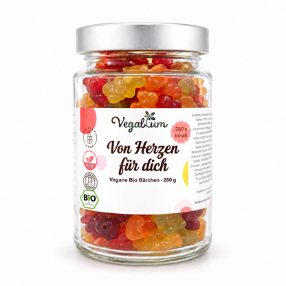 Personalisierte Bio Gummibärchen – Von Herzen / für dich