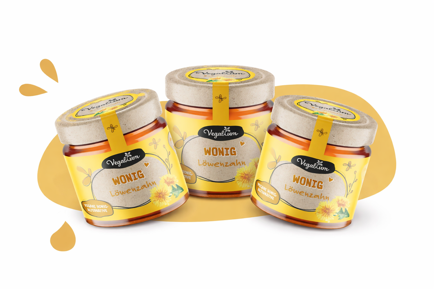 BESTSELLER 3er Pack Wonig Löwenzahn bio, 3 x 225g vegane Honig-Alternative