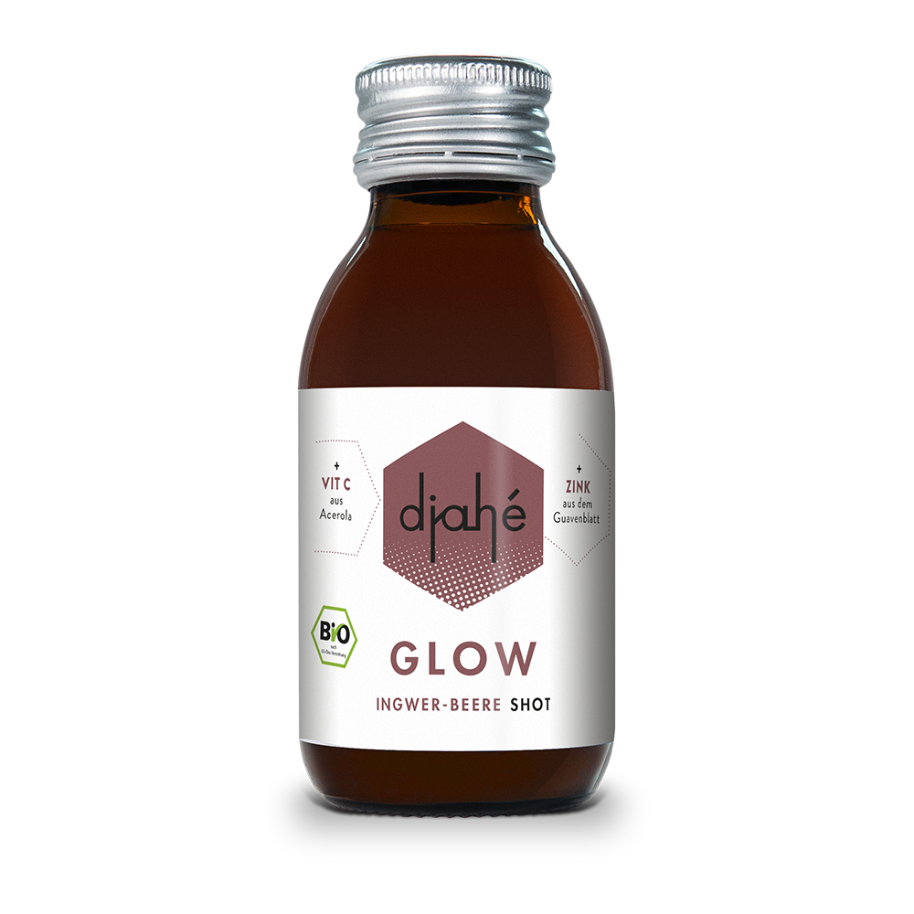 djahé GLOW Bio Ingwer-Beere Shot 100ml Glasflasche