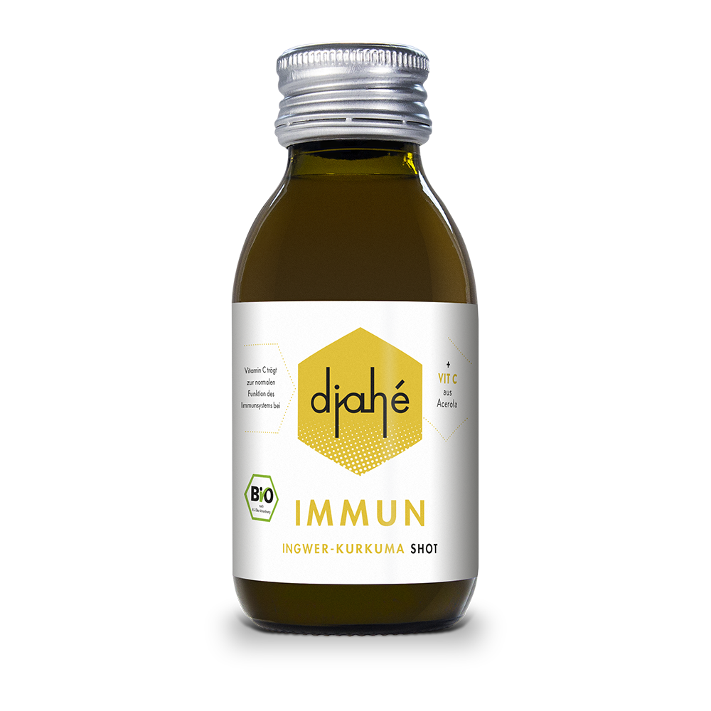 djahé IMMUN Bio Ingwer Kurkuma Shot 100ml Glasflasche