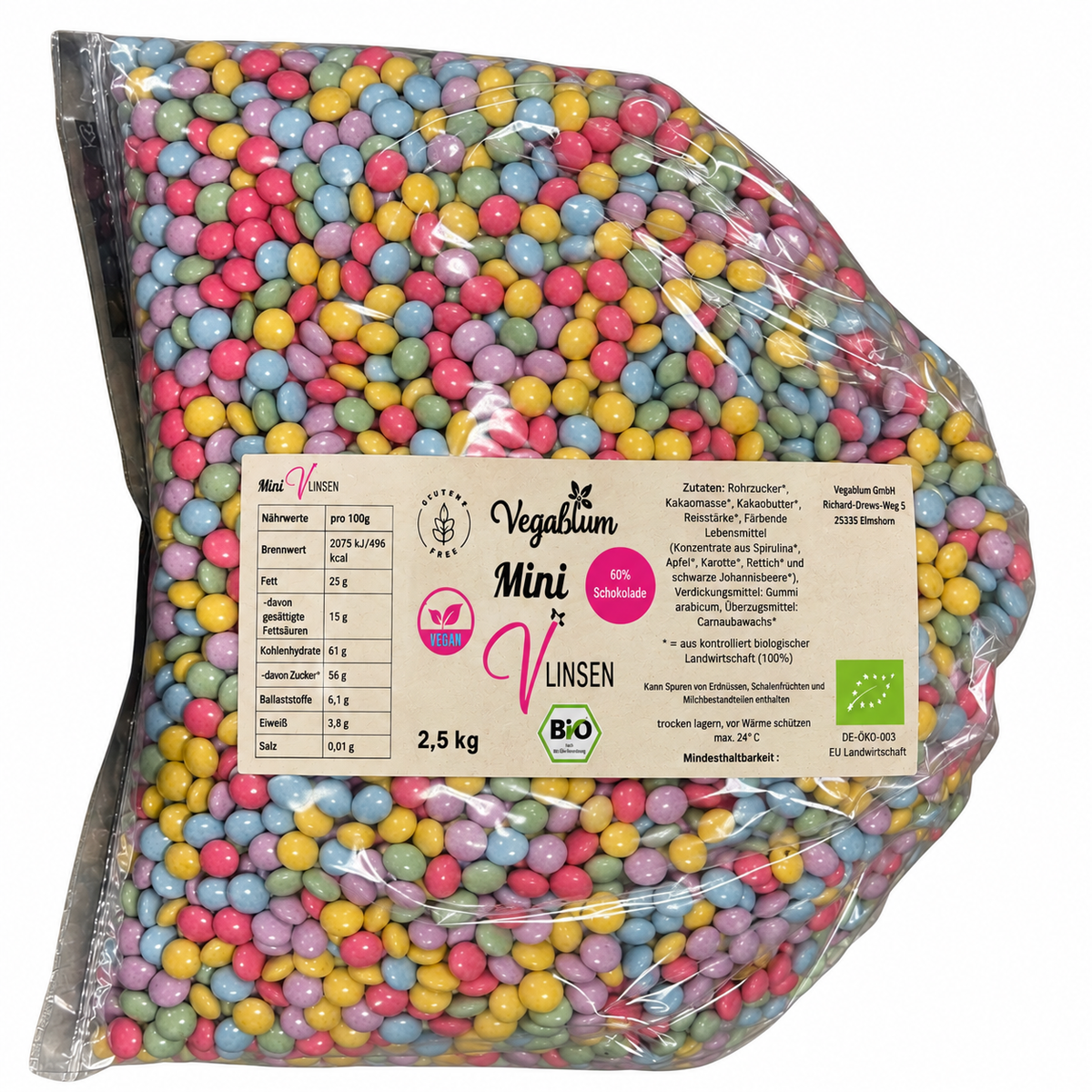 Vegablum Mini Vlinsen bio, vegan im 2,5 kg Beutel