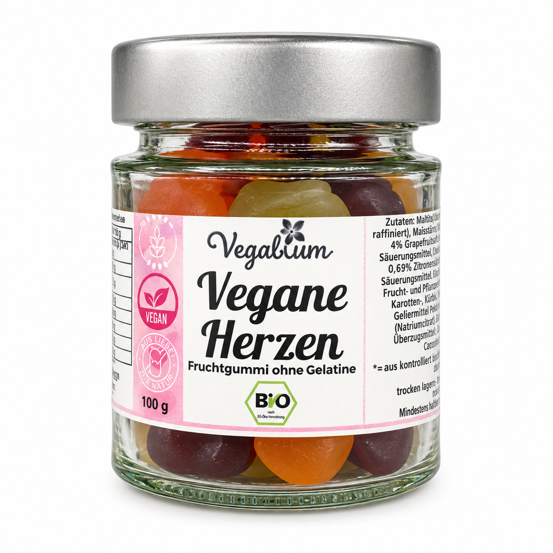 Vegablum Vegane Herzen 100 g im Glas