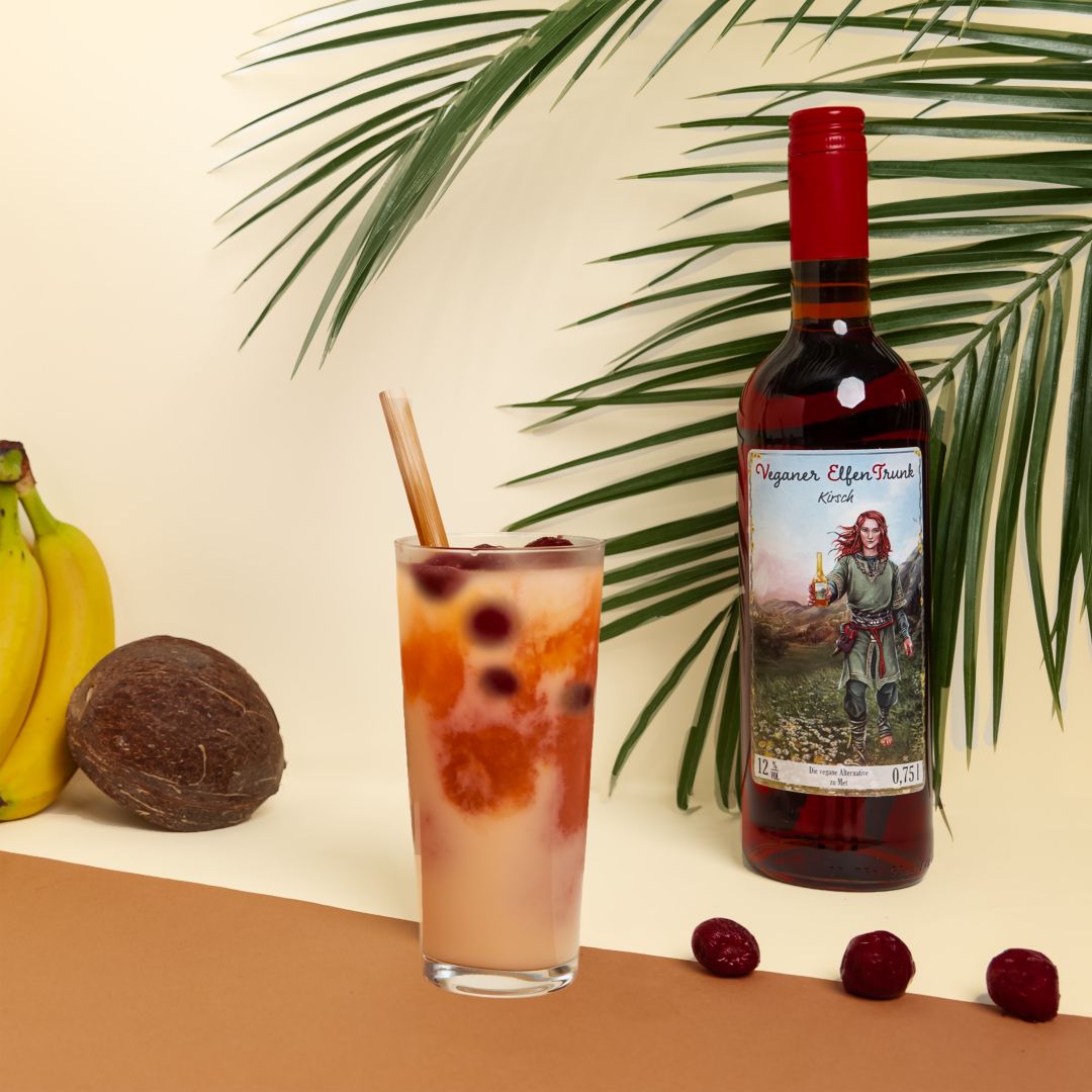 Rezept Cockail - Kirsch VET mit Banane, veganer Met Elfentrunk