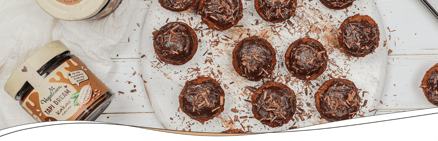 Rezept Vegane Kürbis Muffins mit Tapi Dream Kakao, fructosearme Honig-Alternative