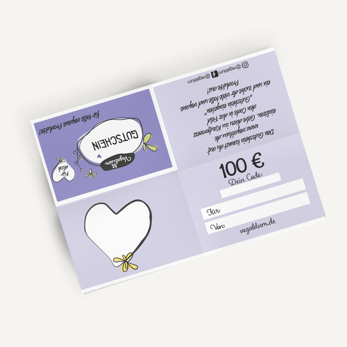 Vegablum 100€-Gutschein für vegane Produkte