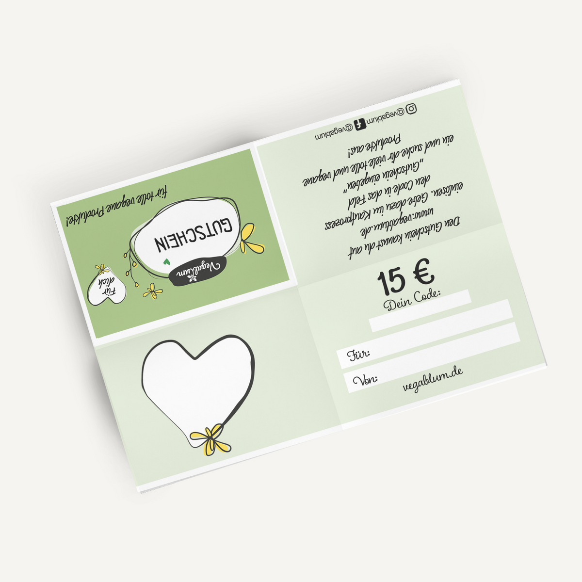 Vegablum 15€-Gutschein für vegane Produkte